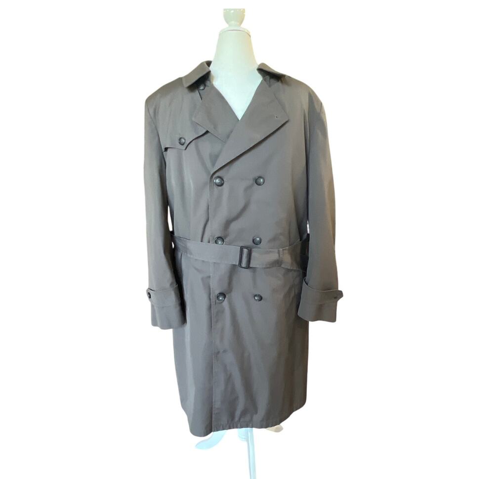 Vintage BOTANY WEATHER TOPPER Trench Coat Men's Size 46L w 2 Removeable Layers!